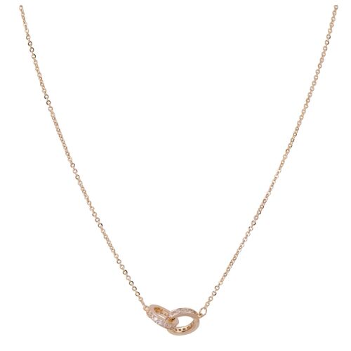 Keira Gold Plated Cubic Zirconia Contemporary Short Necklace