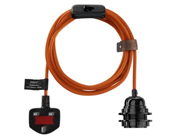 Bala Couleurs - Cordon Electrique Tissu - Luminaire 14,9FT  - Orange 1