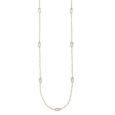 Collier long naturel en cristal de Vénus DN2424E