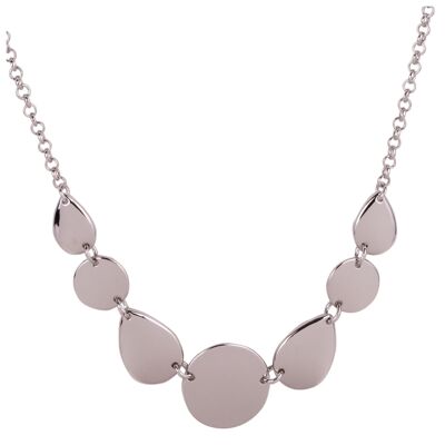 Collana corta geometrica contemporanea Geo Rhodium DN2431K