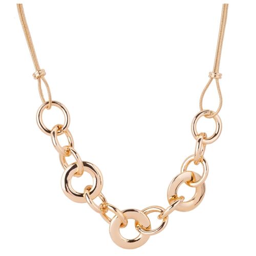 Geo Gold Geometric Contemporary Short Necklace