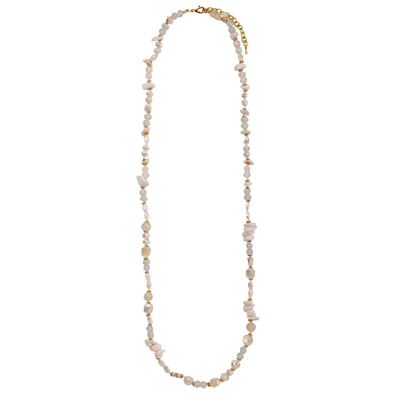 Venus Halskette aus goldenen Halbedelsteinen und natürlichen Kristallen DN2454F