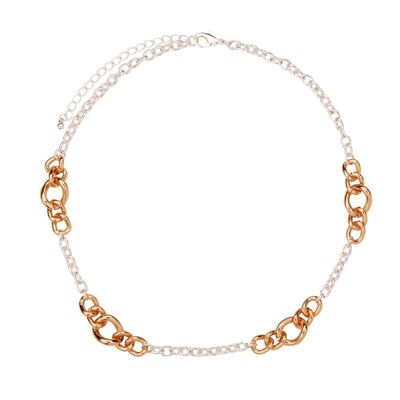 Alesha Zeitgenössische kurze Halskette mit Kettengliedern in Gold