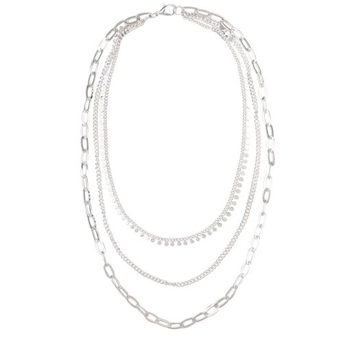 Alesha Multi-Row Chain Link Short Necklace DN2459R