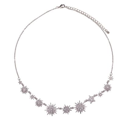 Kylie Rhodium Silver & Crystal Contemporary Assorted Stars