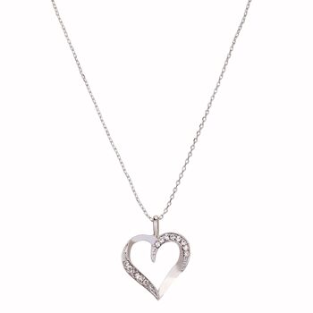 Collier court coeur cristal chérie DN2471S