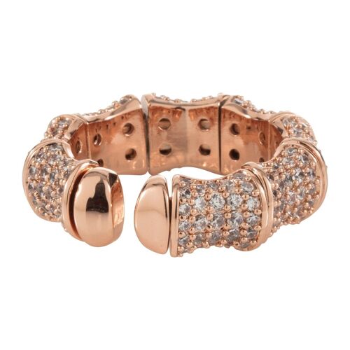 Kylie Gold Plated & Crystal Fixed Sizing Ring DR0328