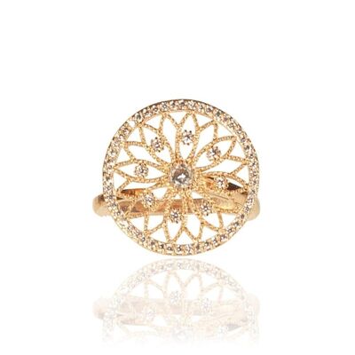 Rani Ring, Cubic Zirconia Gold Plated, Dreamcatcher DR0375C