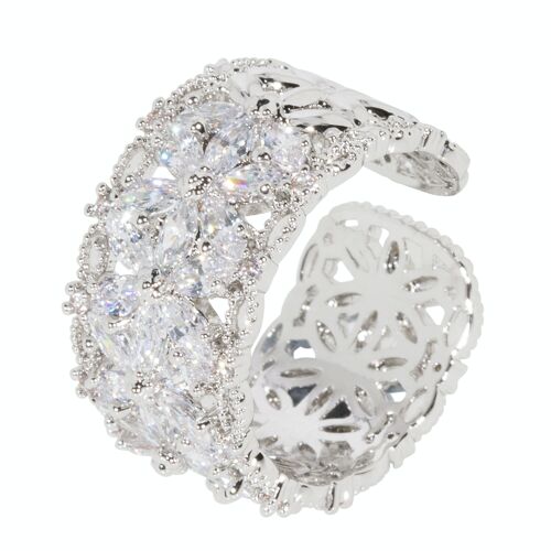 Elizabeth Gold Plated & Cubic Zirconia Open Ring DR0383A