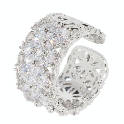 Elizabeth Gold Plated & Cubic Zirconia Open Ring DR0383A