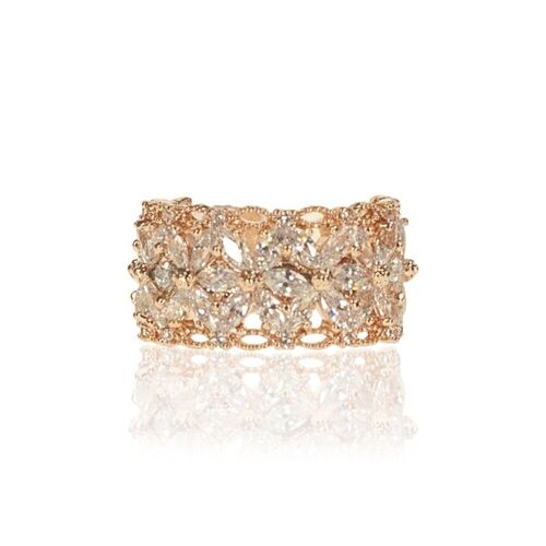 Elizabeth Gold Plated & Cubic Zirconia Open Ring DR0383C