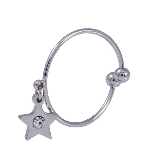 Keira Gold Plated & Crystal Star Adjustable Rings DR0390