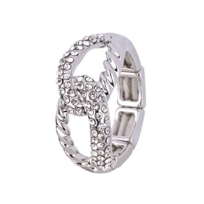 Kylie Crystal Contemporary Elasticated Rings DR0396S