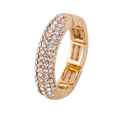 Kylie Crystal Contemporary Elasticated Ring DR0398K