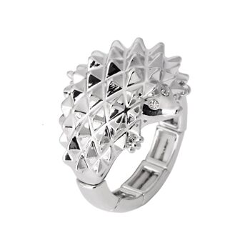 Bague Contemporaine & Élastique Animal en Argent Rhodié Cora