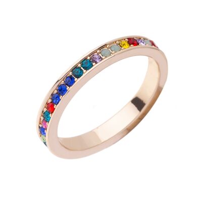Iris Crystal Contemporary Fixed Sizing Rings DR0416