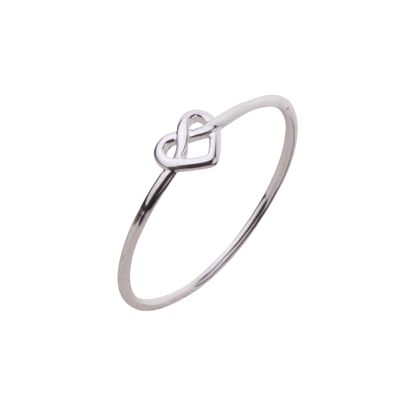 Keira White Gold Gold Plated Heart Contemporary