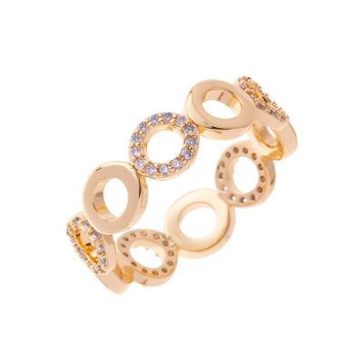 Anillos de tamaño fijo de circonita cúbica Kylie DR0424B