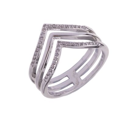 Kylie Cubic Zirconia Contemporary Fixed Sizing Rings