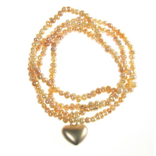 Audrey Fresh Water Pearls Heart Multi-Row Bracelet LB0046B