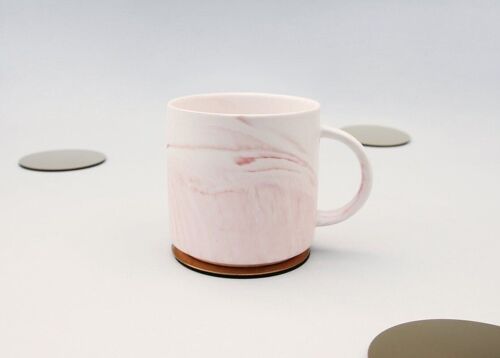 Marble Effect Mugs Pink