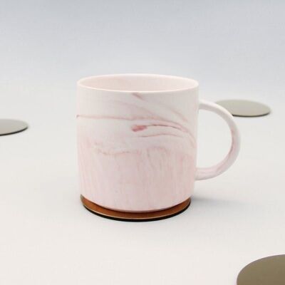 Marble Effect Mugs Pink