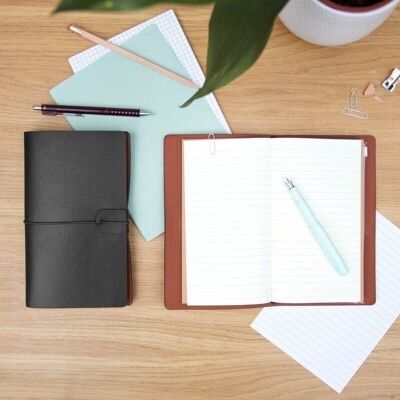 Faux Leather Notebooks Black