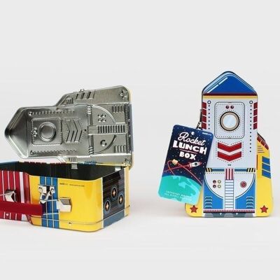 Rocket Lunch Box Red, Blue & Yellow