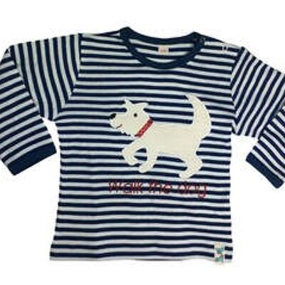 Organic / eco long-sleeved shirt "Hund- waIk the dog", HUD-9,