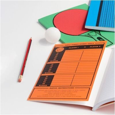 Table tennis notebooks