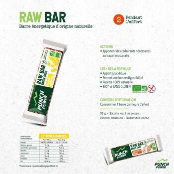 RAW BAR Amande citron - barre 35g - Présentoir 20 barres 3