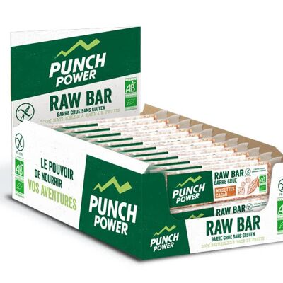 RAW BAR Noisettes cacao cru - Barrita 35g - Présentoir 20 barritas