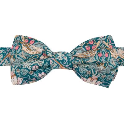 Liberty Strawberry Thief Emeraude bow tie