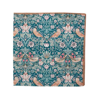 Pañuelo de bolsillo Liberty Strawberry Thief Emeraude
