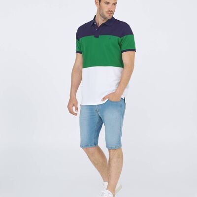 POLO SHORT NAVY, WHITE AND GREEN