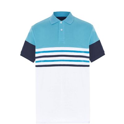 SHORT AND STRIPED POLO SHIRT