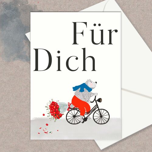 Grusskarte, 'Für Dich'