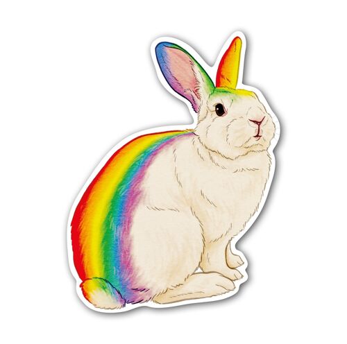Aufkleber "Regenbogen Kaninchen"