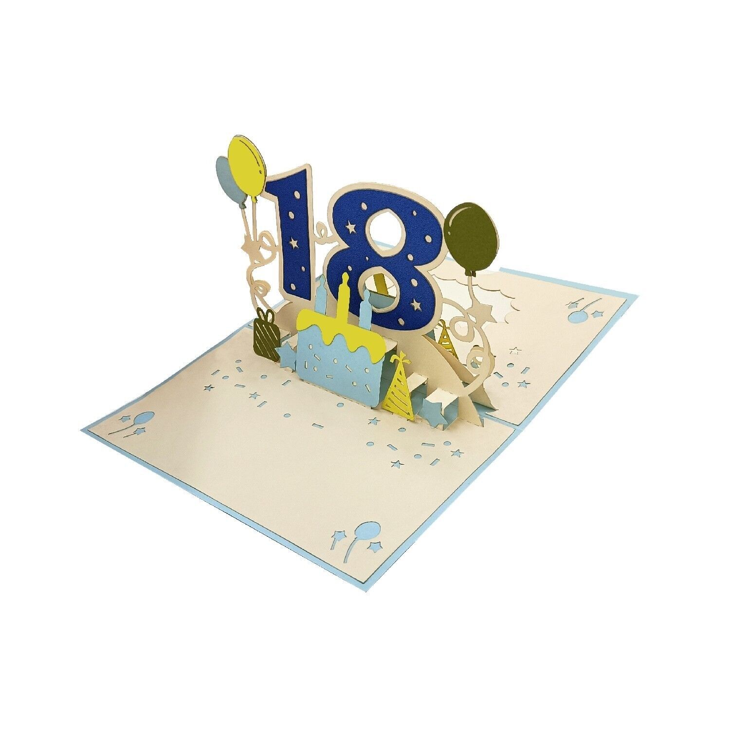 Pop-up 3D blu di 18 anni
