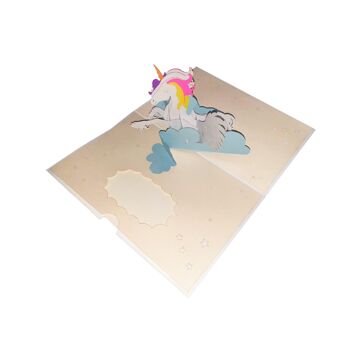 Unicorno Multicolore Pop-up 3D 1