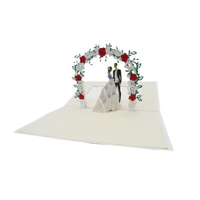 Matrimonio con fiori Pop-up-3D