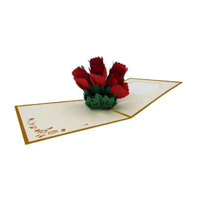 Rose rosse Pop-up modelo 3d