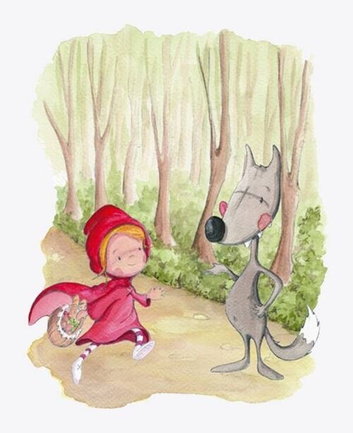 LITTLE RED RIDING HOOD AND THE WOLF