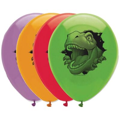 Dino Blast Latex Balloons 2 Sided Print