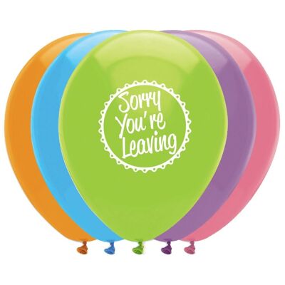Sorry You're Leaving Latex Balloons 2 Sided Print