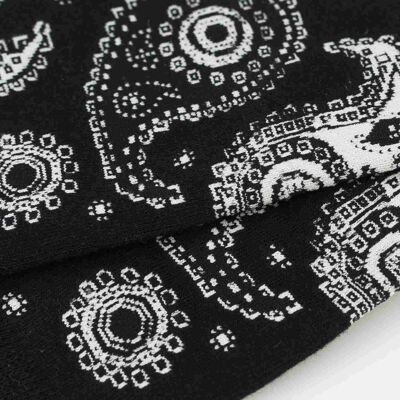 Black Paisley Socks