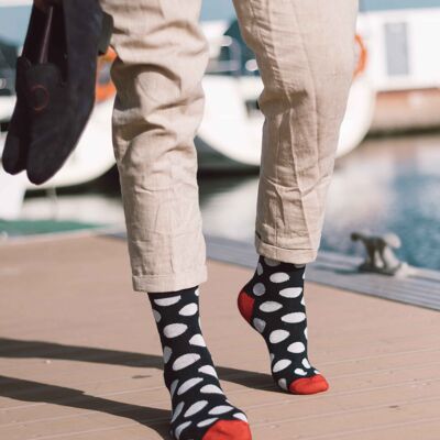 Navy Polka Dot Socks