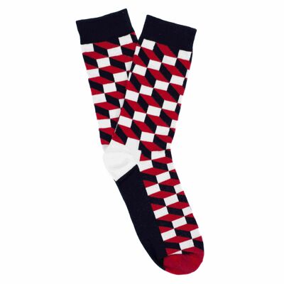 Red, White and Black Socks