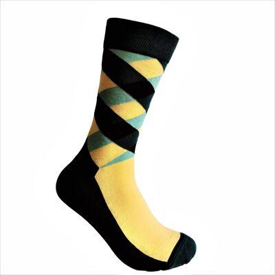 Black, Yellow and Green Socks