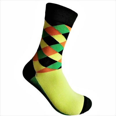 Yellow, Orange and Green Socks